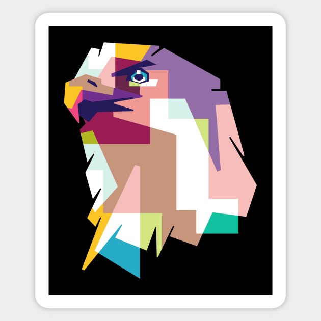 Eagle Falcon Hawkeye Geometric art Sticker by AwHM17